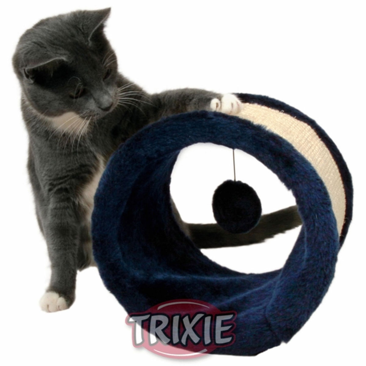 Gioco Per Cure Gatto Topo In Sisal Per Gatti Trixie - Giocattolo Grigio Naturale, 30 Cm Giocattolo Gatto Sisal
