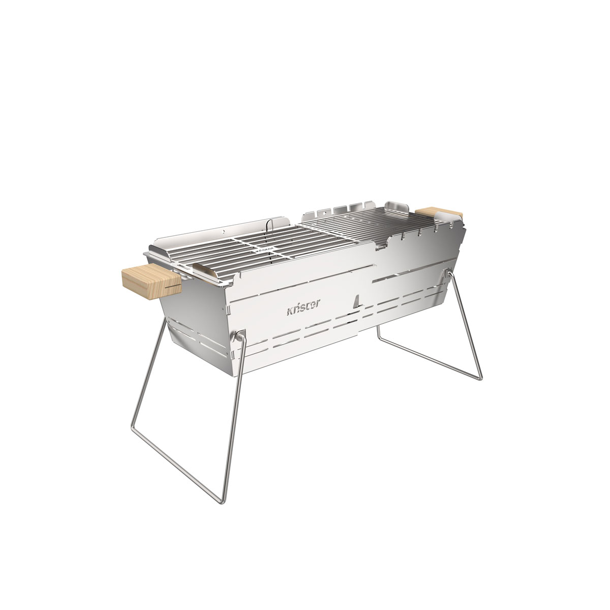 Knister Holzkohlegrill Premium Grillfläche 22 x 28-49 cm auseinanderziehbar Bild 4