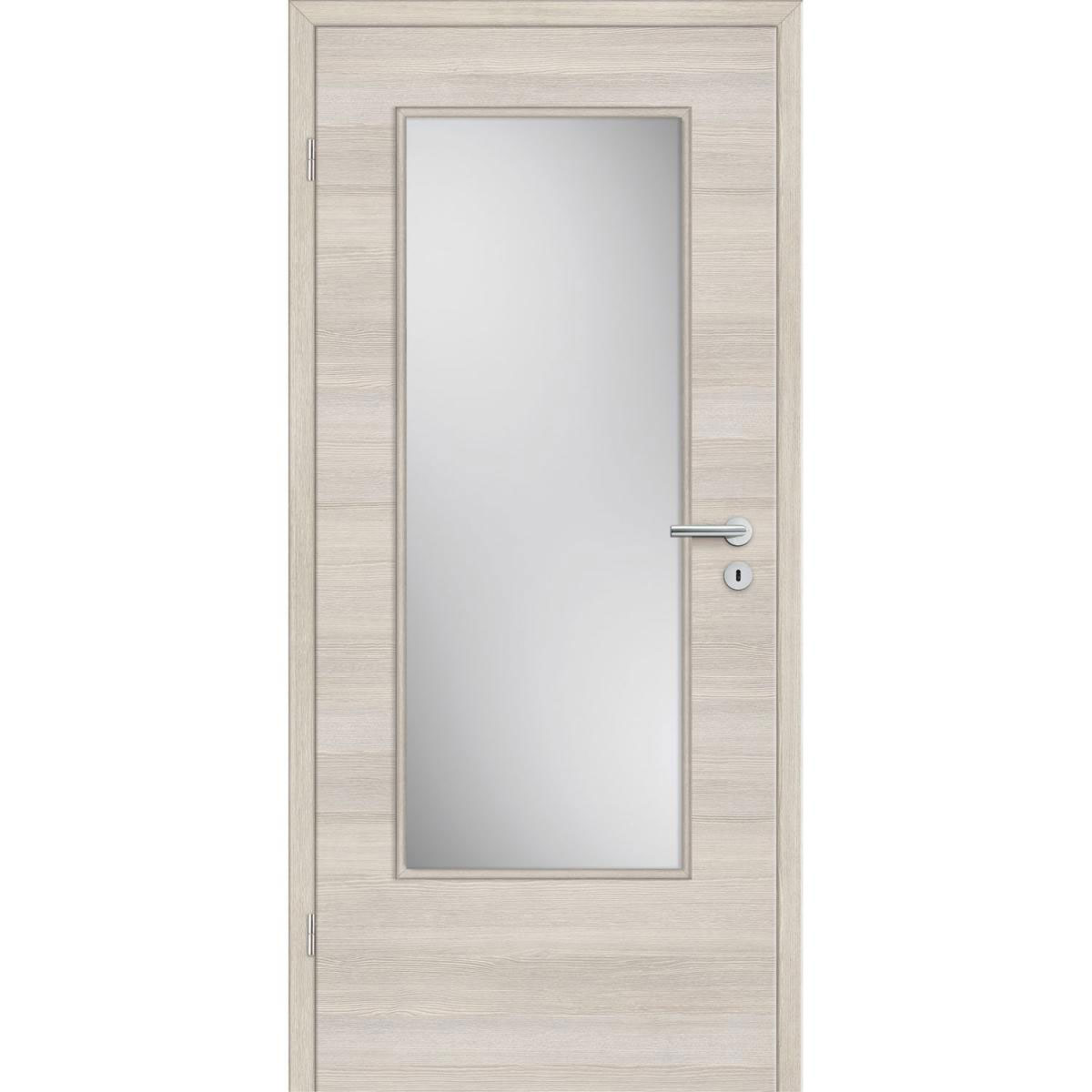 Borne Zimmertür CPL Lärche Cashmere quer mit Lichtausschnitt 86 x 198,5 cm DIN links