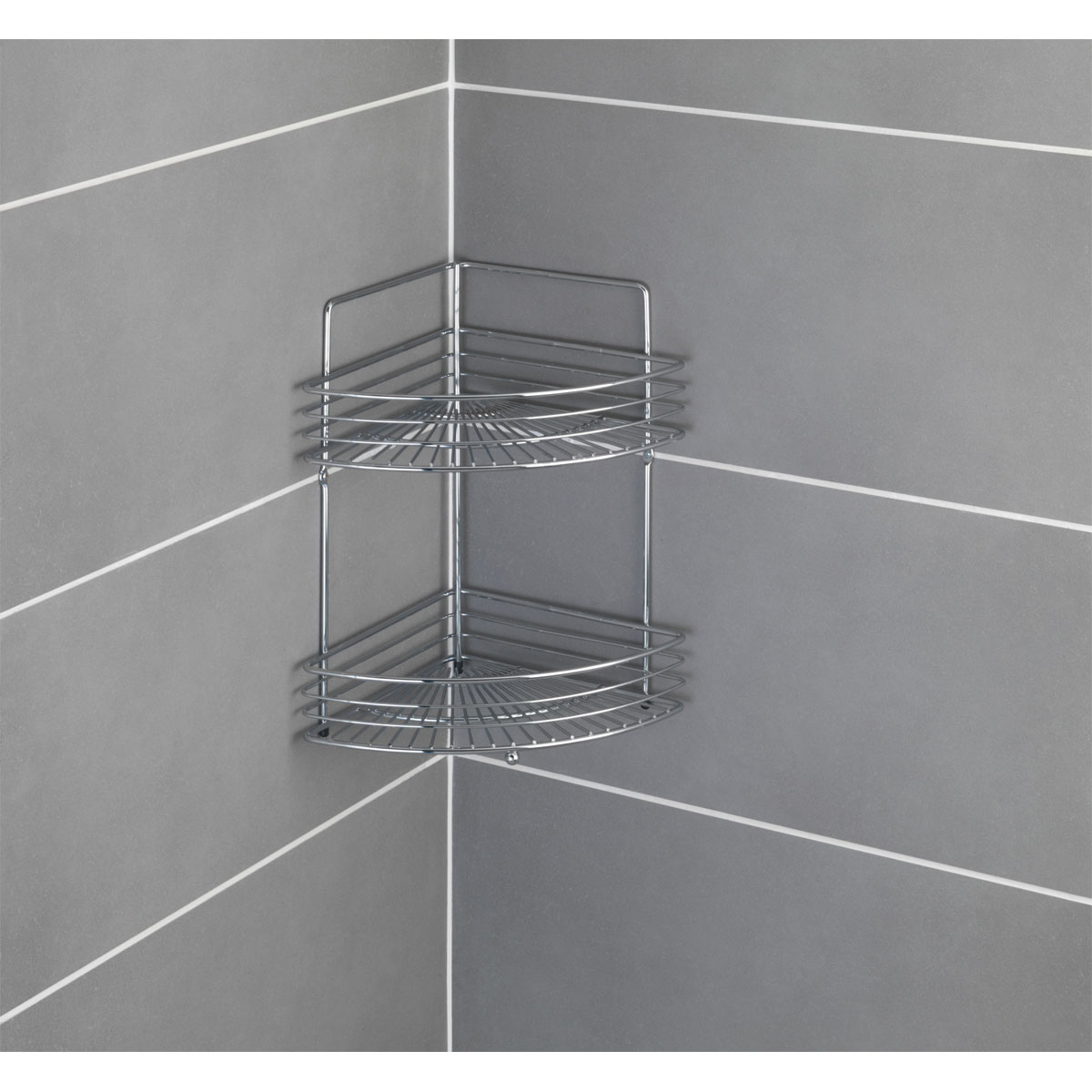 Wenko Eckwandablage Milano mit 2 Etagen chrom Bild 6