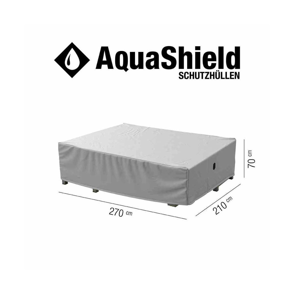 Schutzhülle „AquaShield“ für Lounge, 270x210x70 cm, hellgrau