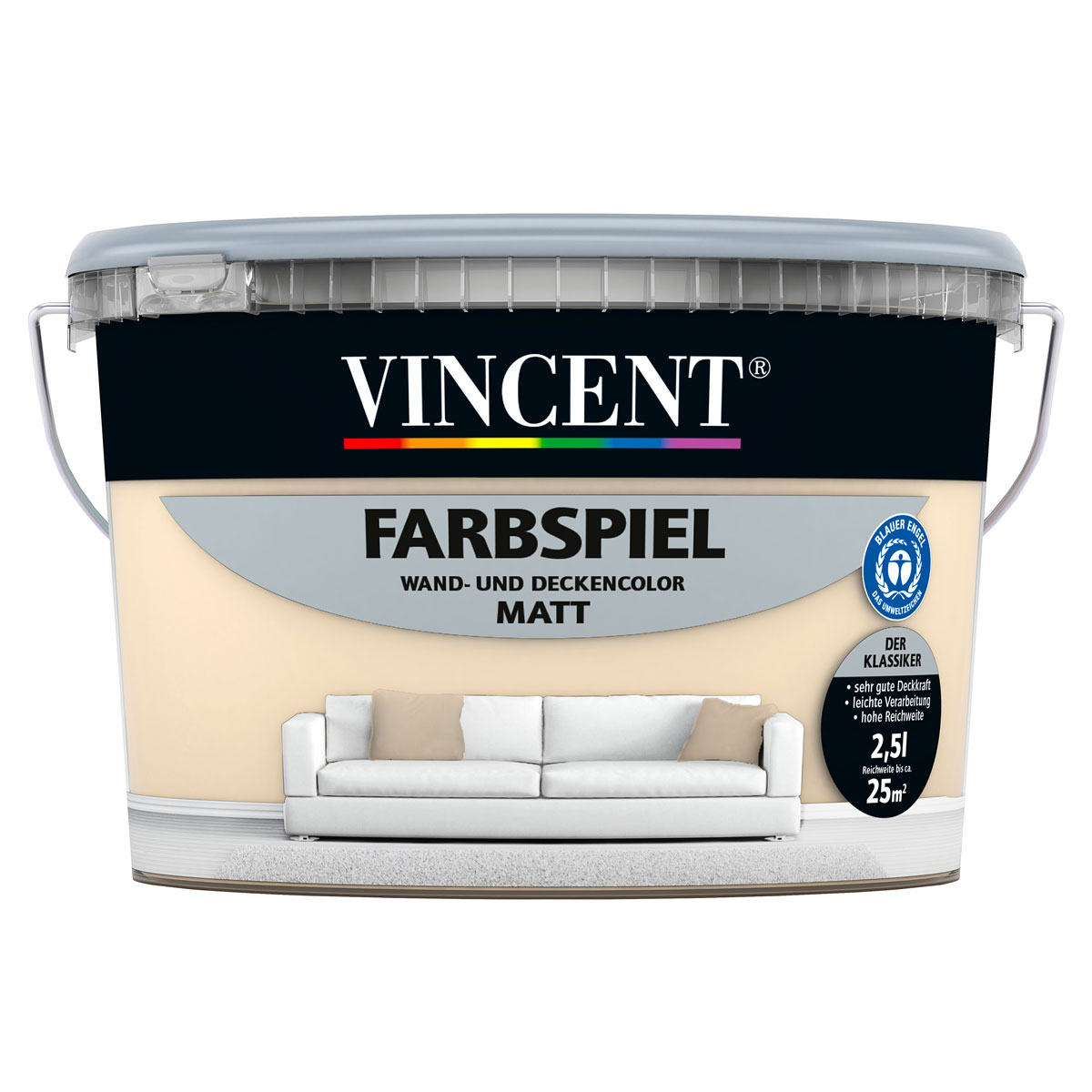 Vincent Farbspiel Pinie matt 2,5 L