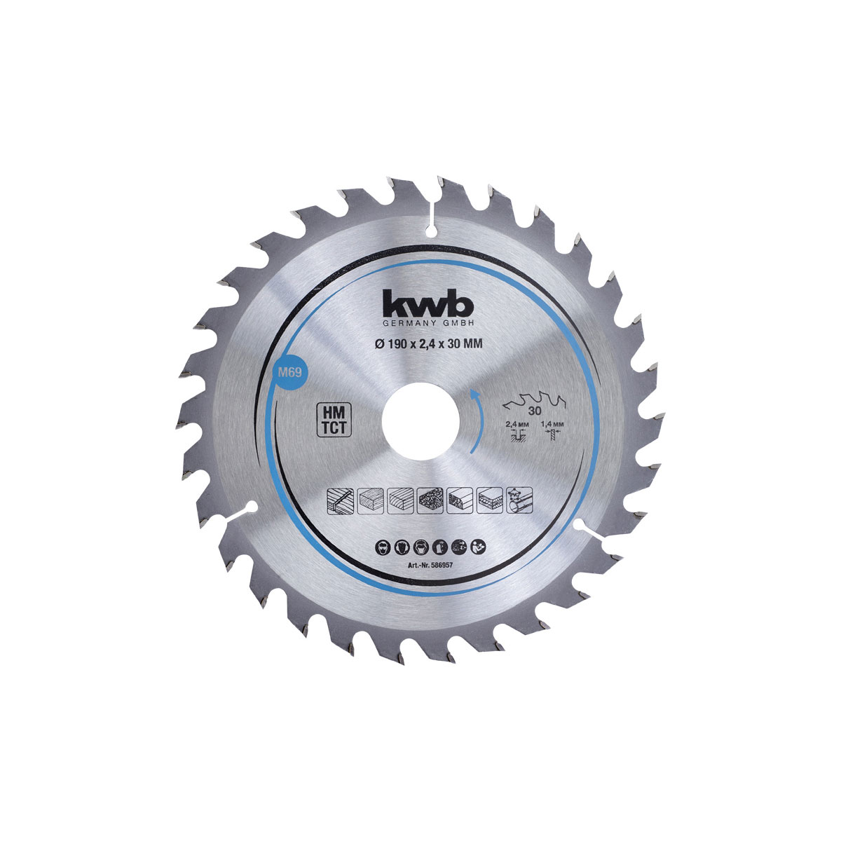 kwb  Spanplatten-Kreissägeblätter für Handkreissägen Durchmesser 190x30 mm Bild 1