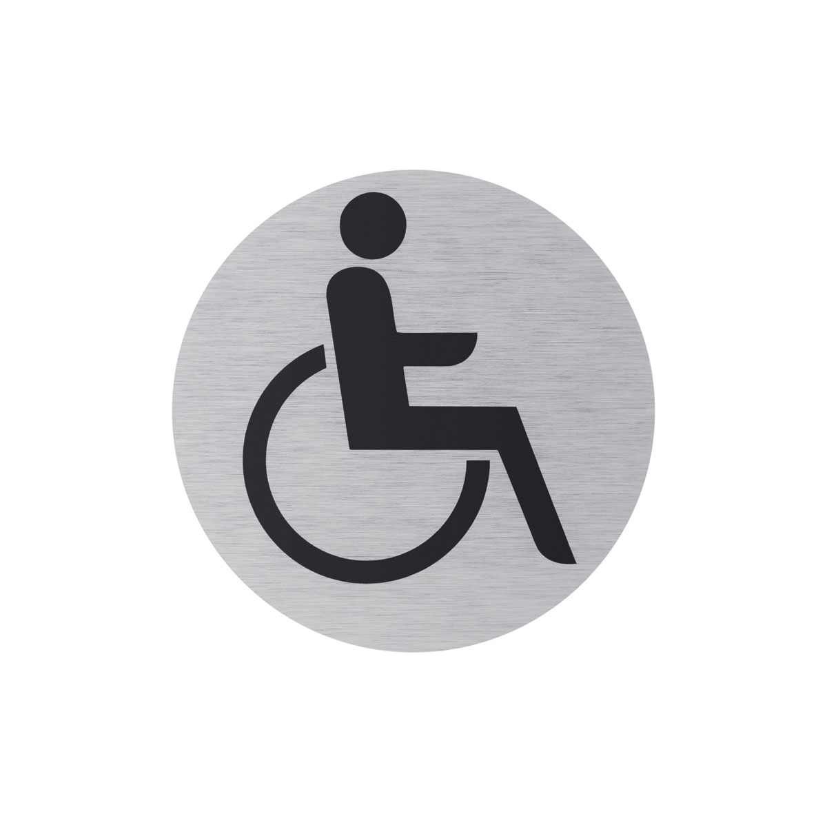 Metafranc Hinweisschild Rollstuhl Aluminium grau