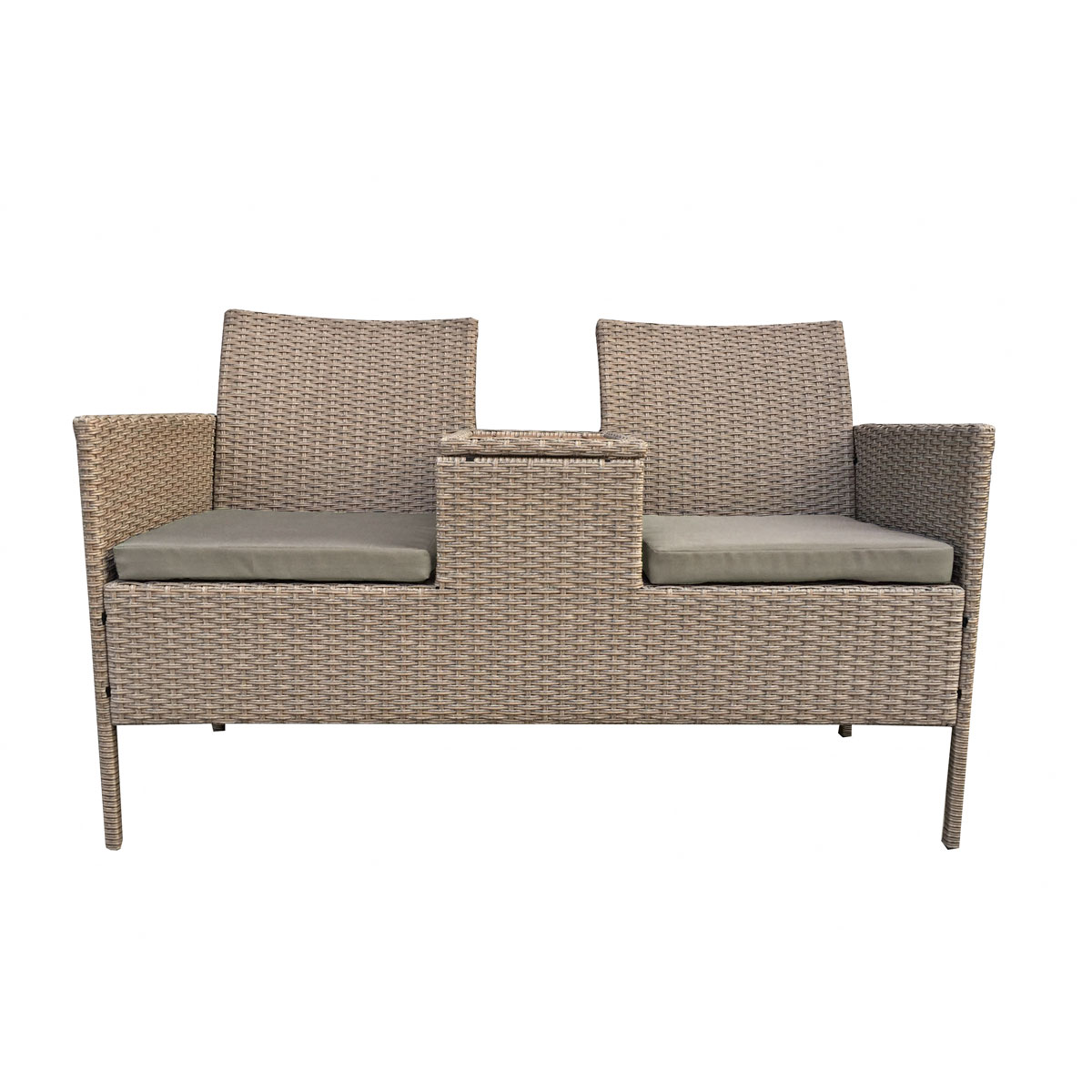 Haveson Gartenbank Paris 2-Sitzer mit Mitteltisch Bild 2