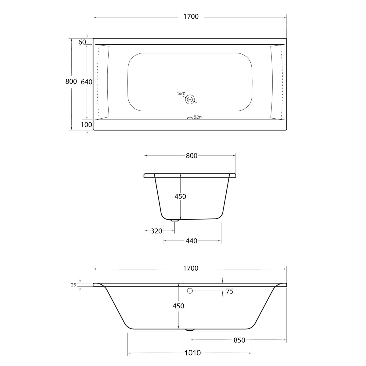 Ottofond Whirlpool-Komplettset Rosa 170 x 80 cm inklusive Farblichtwechsler  Bild 2