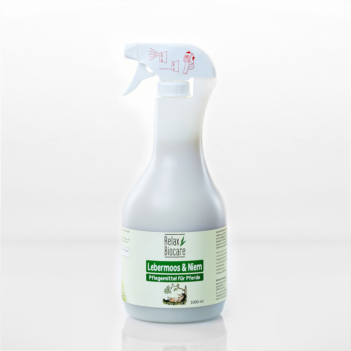 Relax Biocare Lebermoos und Niem für Pferde 1 L