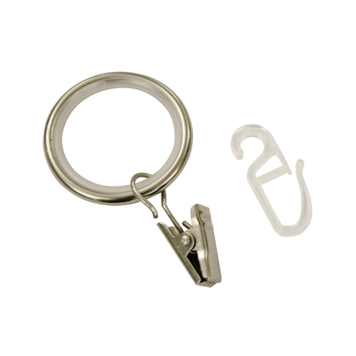 Gardinia Gardinenringe mit Gleiteinlage für Durchmesser 19 mm Edelstahl-optik