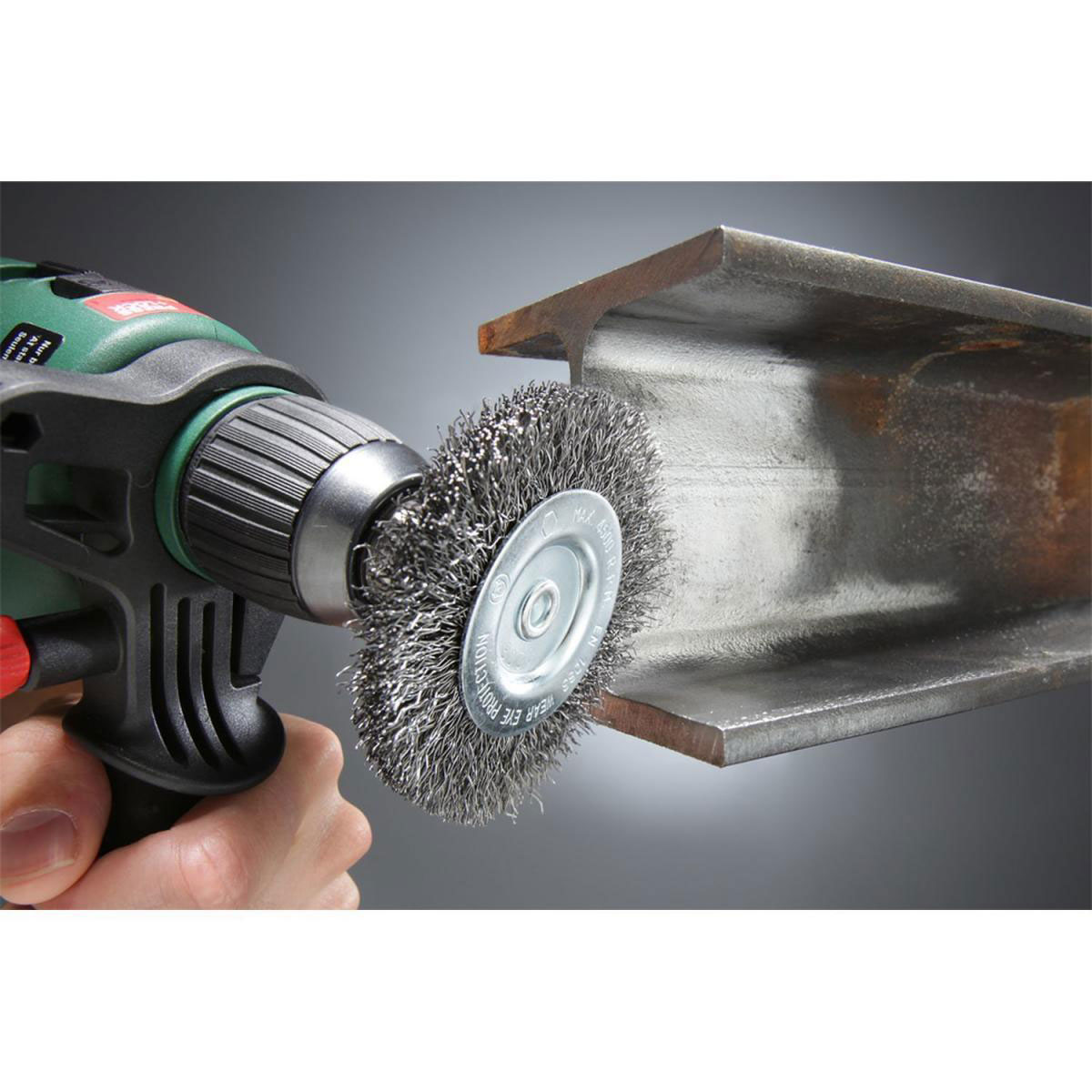 kwb  Scheibenbürsten für Einsatz mit Bohrmaschinen und Akkuschraubern HSS doppeldick grob Durchmesser 75 mm Bild 3