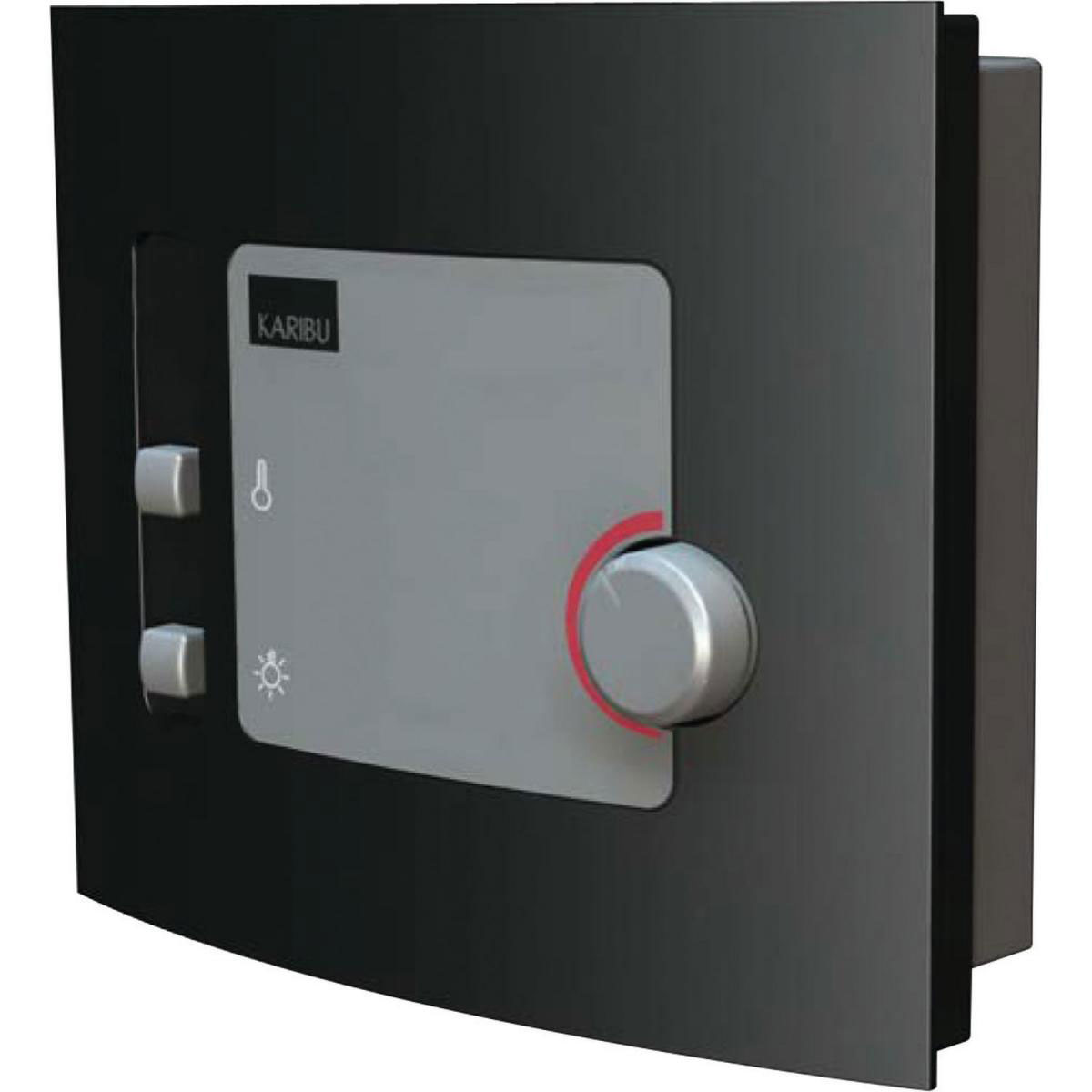 Karibu Sauna Fanja Fronteinstieg 3,6 kW Ofen externe Strg kein Kranz Klarglas-Tür Bild 5