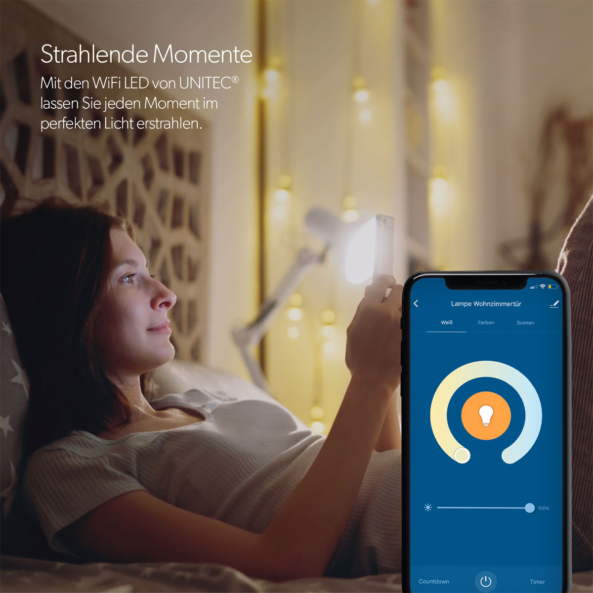 Unitec WIFI LED-Leuchtmittel Smart GU10 3,5W RGB CCT dimmbar Bild 4