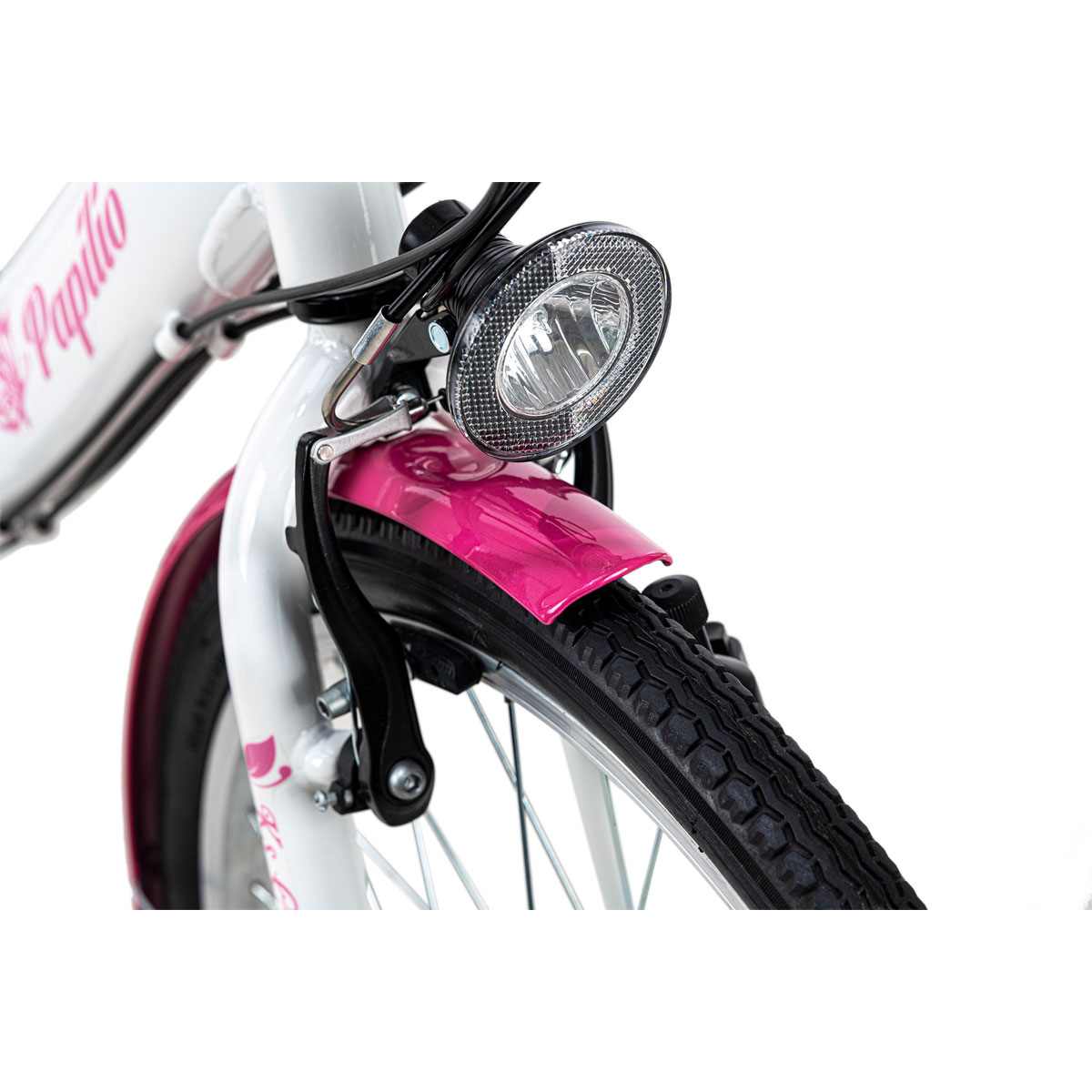 Jugend-Mountainbike „Papilio“, 24 Zoll, weiß-pink