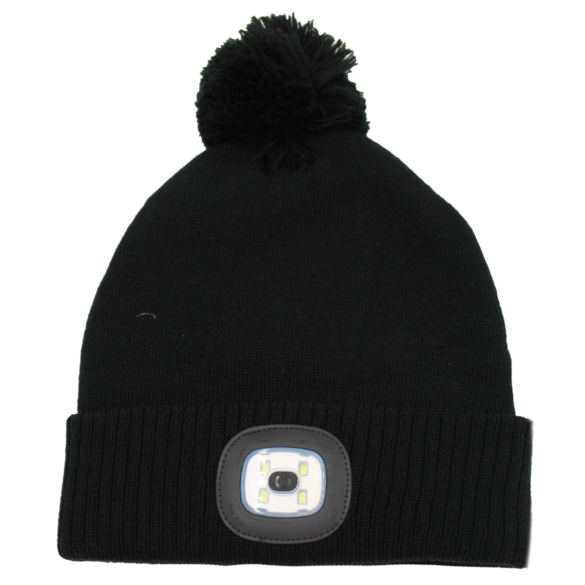 Mütze mit Bommel und LED Lampe Bild 1