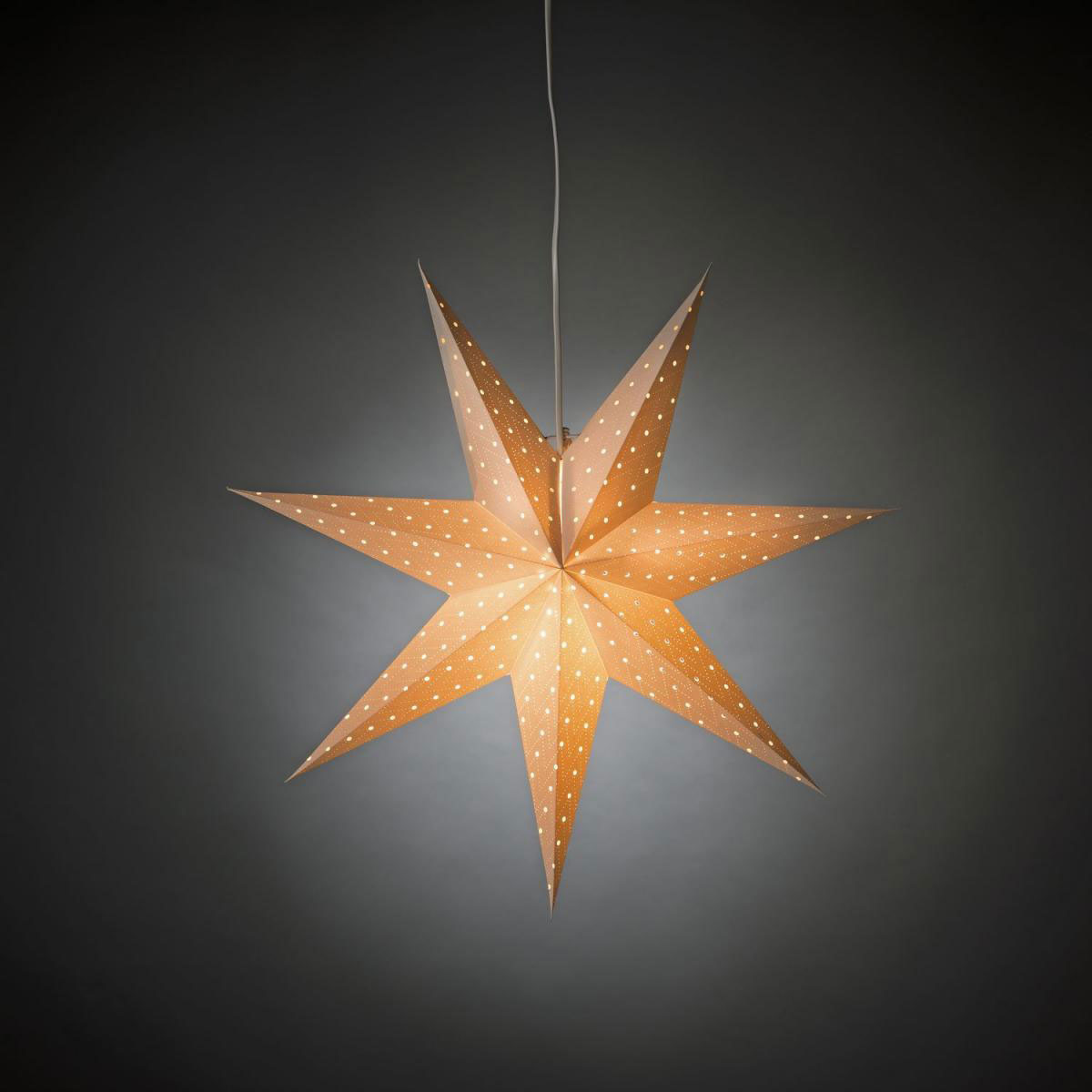 Konstsmide Weißer Papierstern 7 Zacken