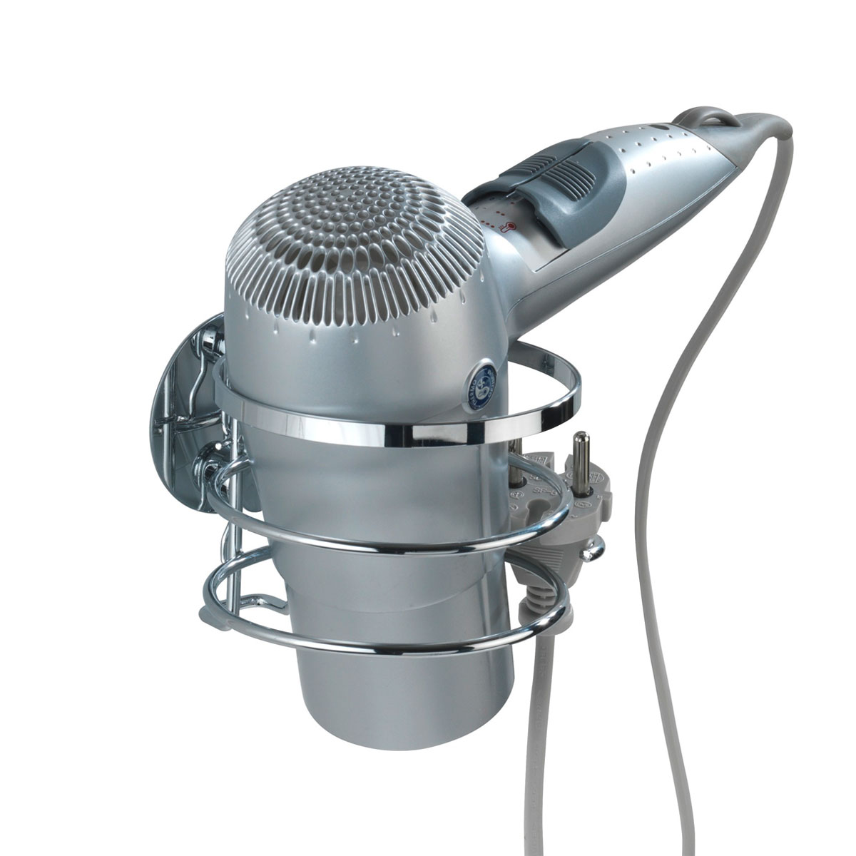 Wenko Haartrocknerhalter Edelstahl Befestigen ohne bohren Turbo-Loc