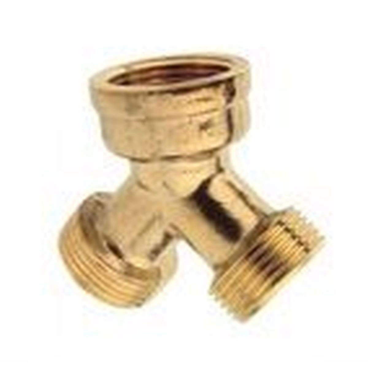 Kirchhoff 2-Wege-Verteiler ¾ IG x ¾ AG Messing blank