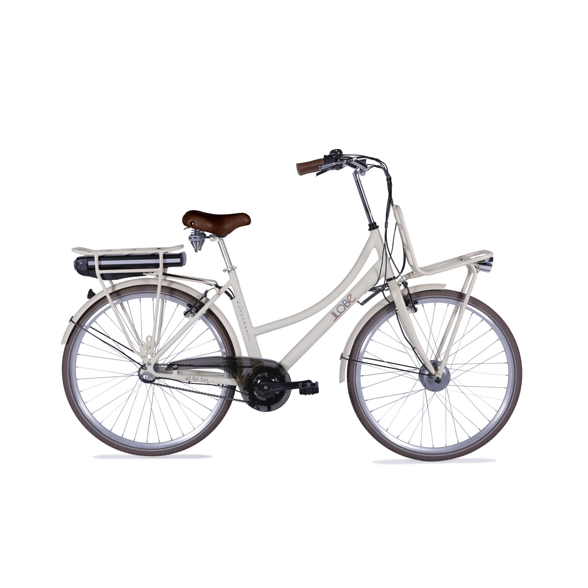City E-Bike „Rosendaal 2“, Damen, 13,2 Ah, beige