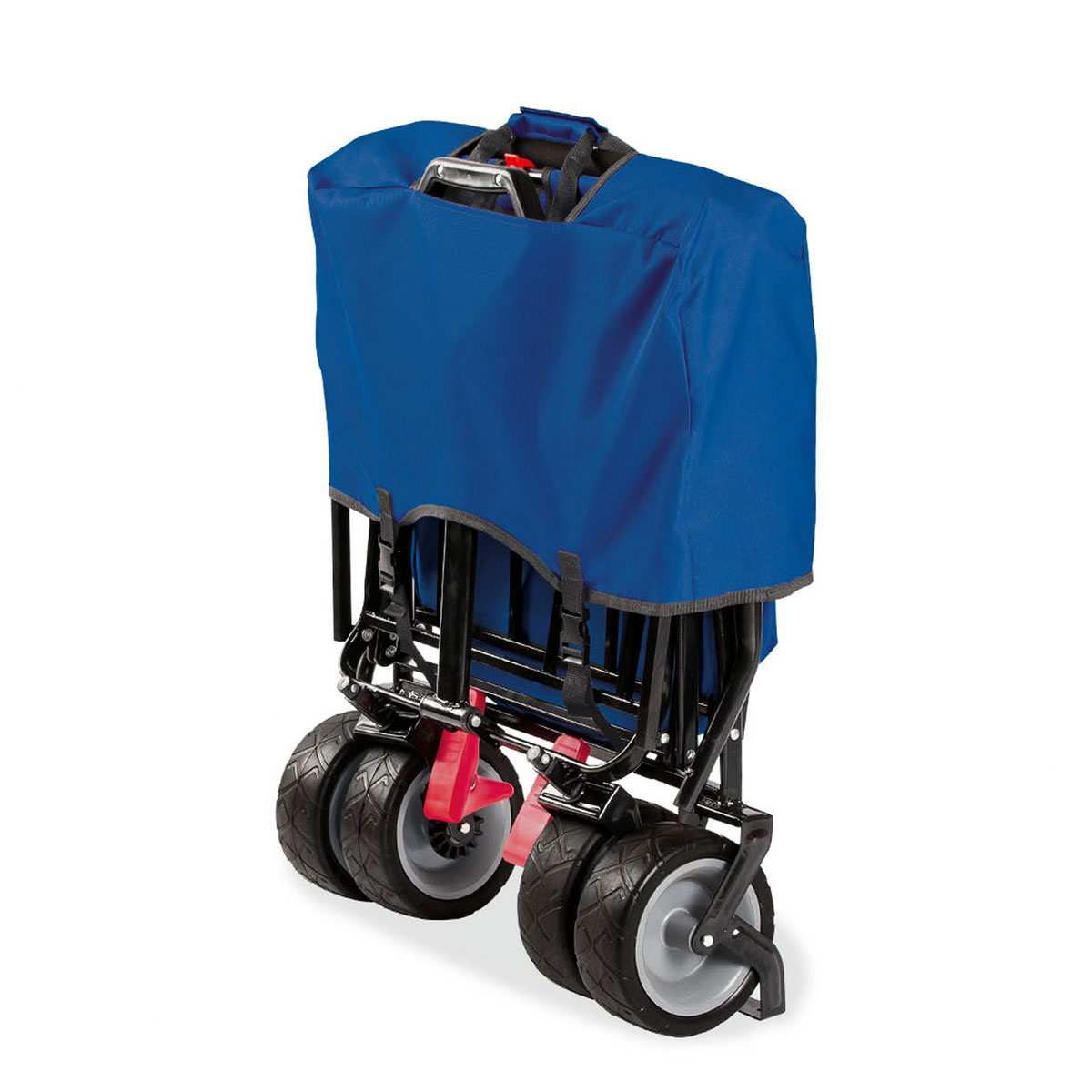 Klappbollerwagen Paxi ; mit Bremse, blau | L 124 x B 59 x H 67 mit Dach