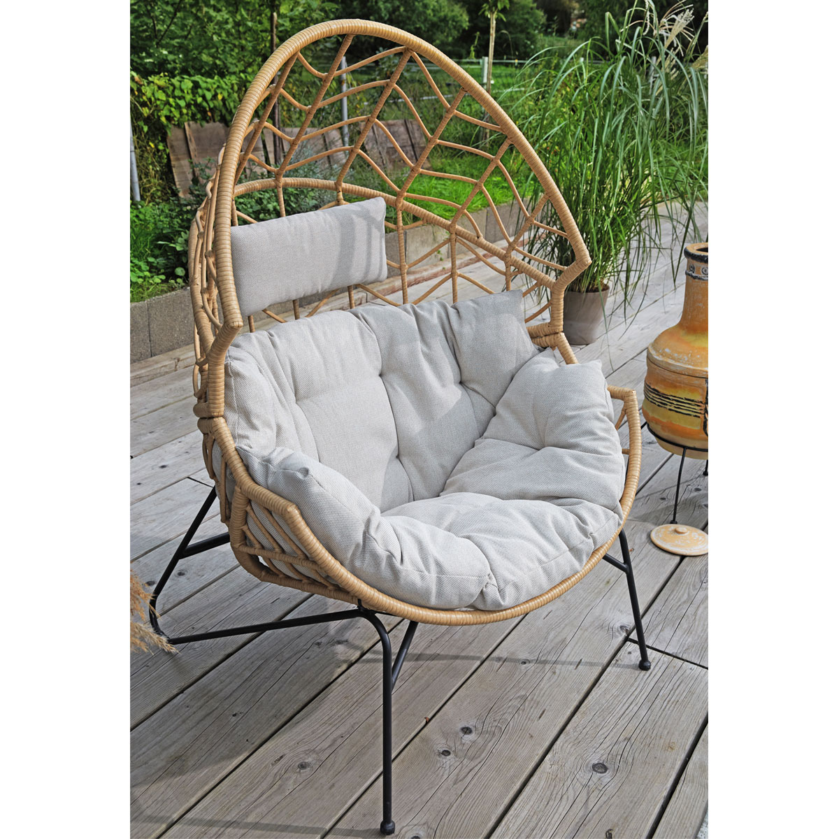 Haveson Loungesessel Pristina inkl Sitzauflage und Kopfkissen Bild 2