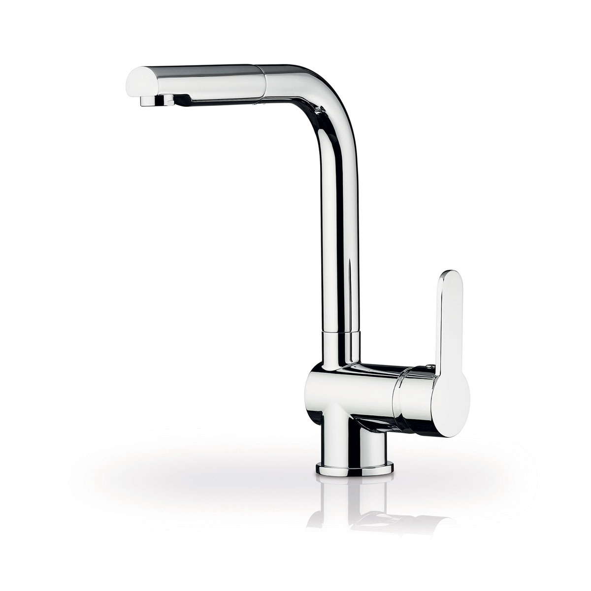 Pyramis Spültischarmatur „Aladia“ chrom Niederdruck schwenkbar mit Geschirrbr.