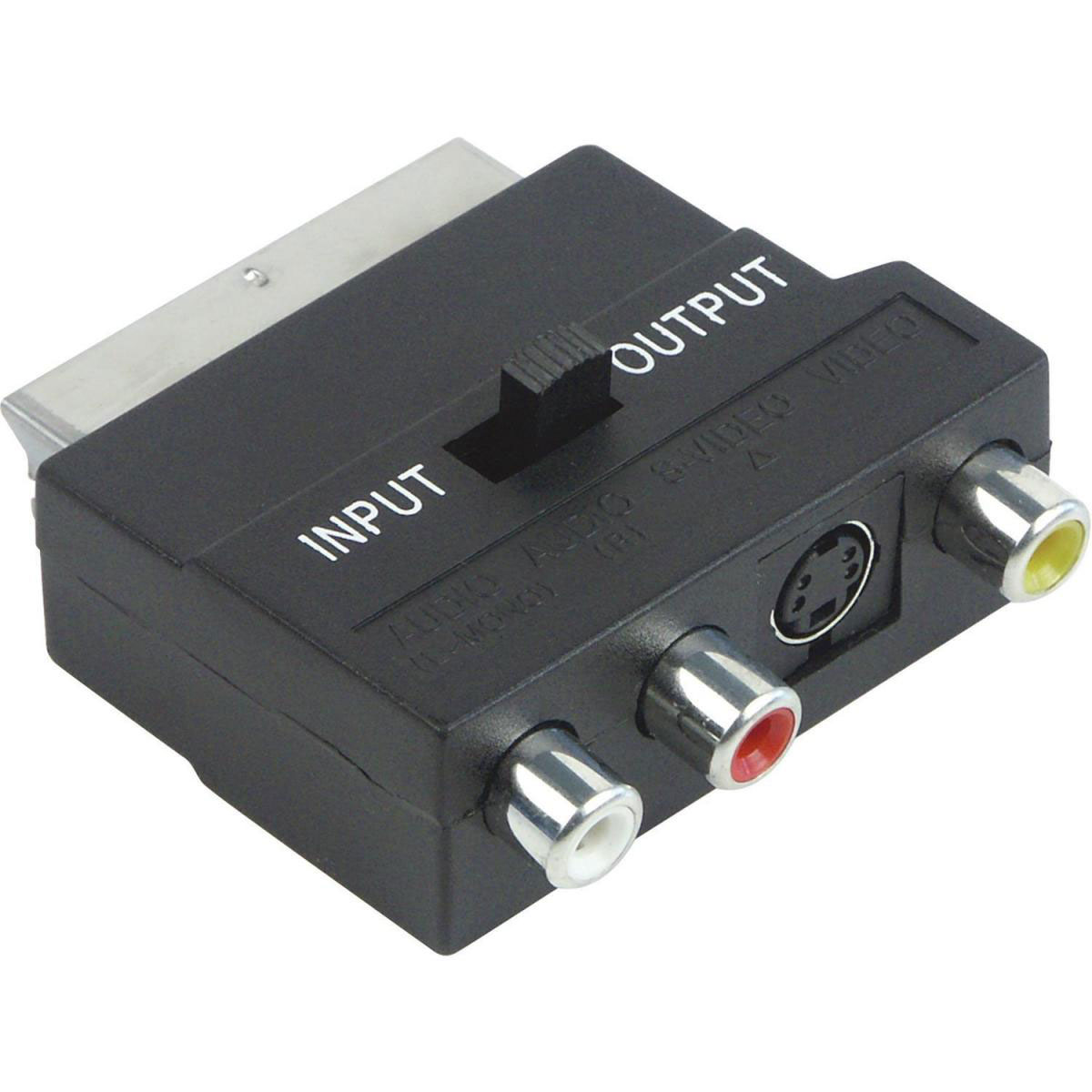 Schwaiger Video-AV-Adapter IN/Out schwarz