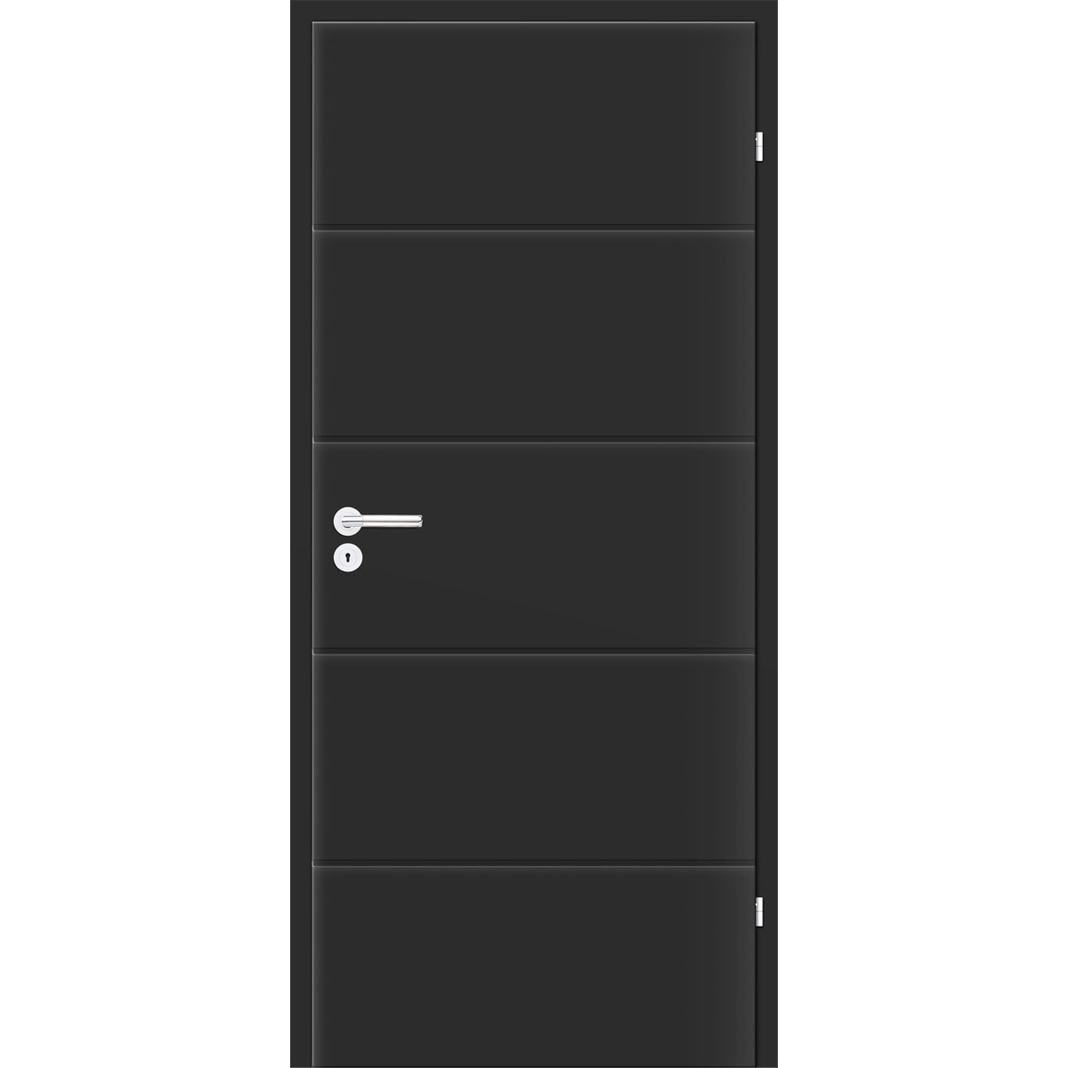 Zimmertür Sylt DIN L schwarz 86 x 198,5 cm