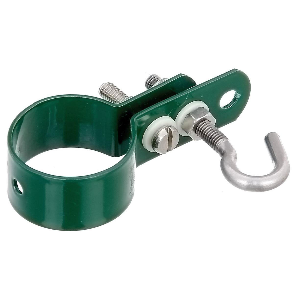 GAH Alberts Schelle für Geflechtspannstab 44 mm mit Haken verzinkt-grün