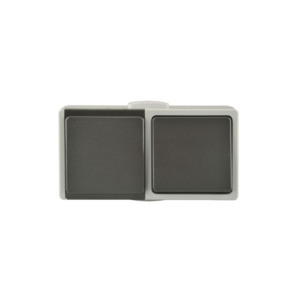 Kombi. A/W-Steckdose AP grau lose