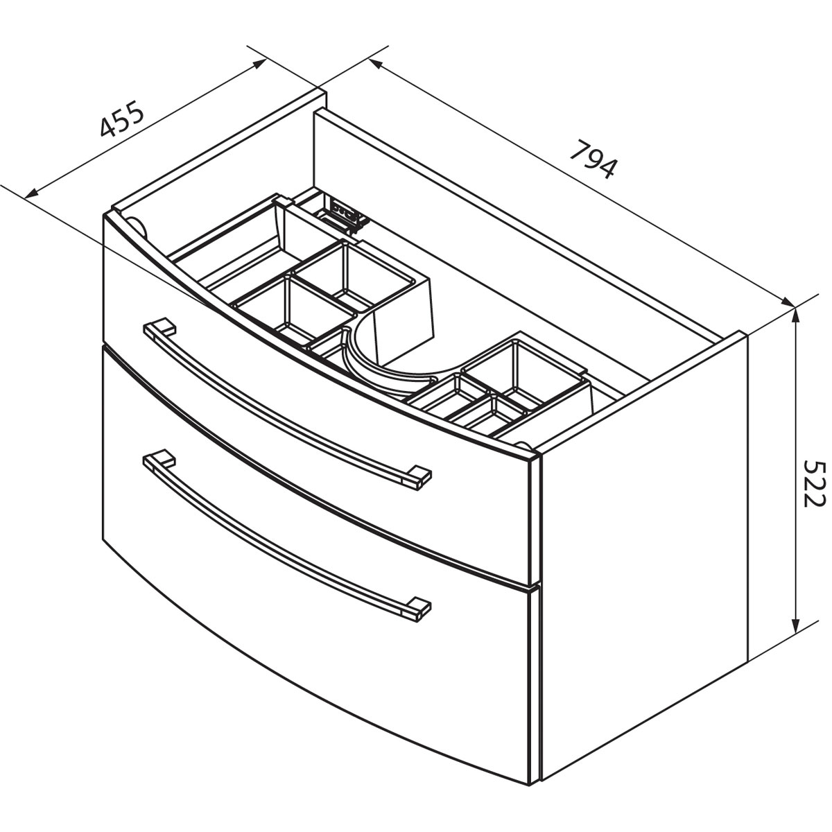 Fackelmann  Waschtisch-Set B.Style 832 x 543 x 478 mm Weiß Bild 9