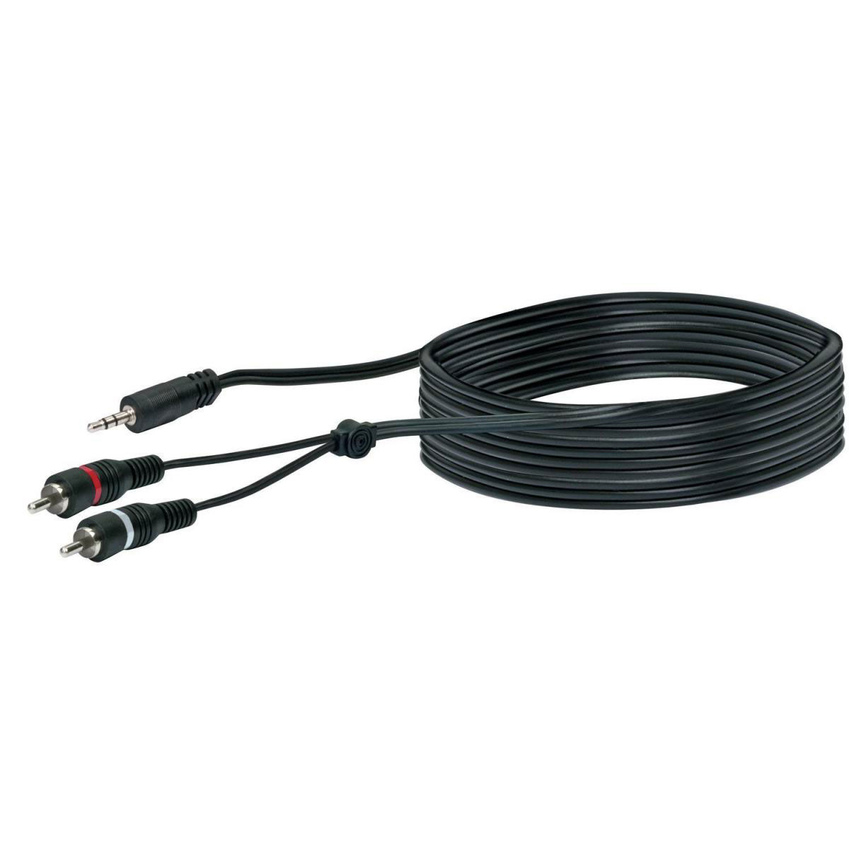 Schwaiger Y-Adapterkabel Stereo schwarz 500 cm