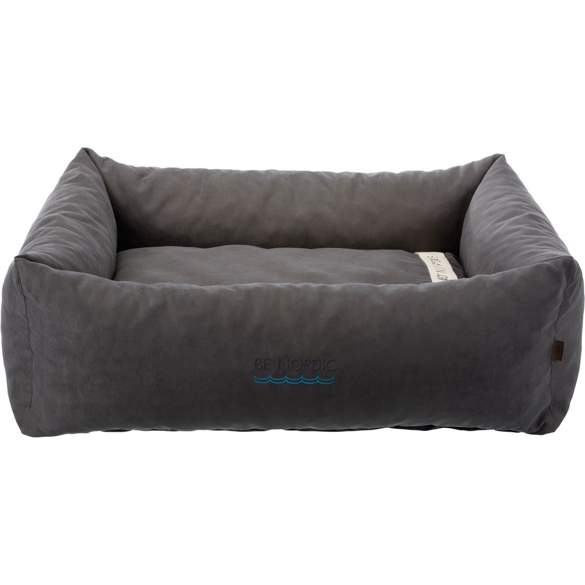 Trixie Farello Hundebett – Quadratisch 80x60 Cm, Schwarz, Mit Rutschfester Unterseite Und Abnehmbarem Bezug