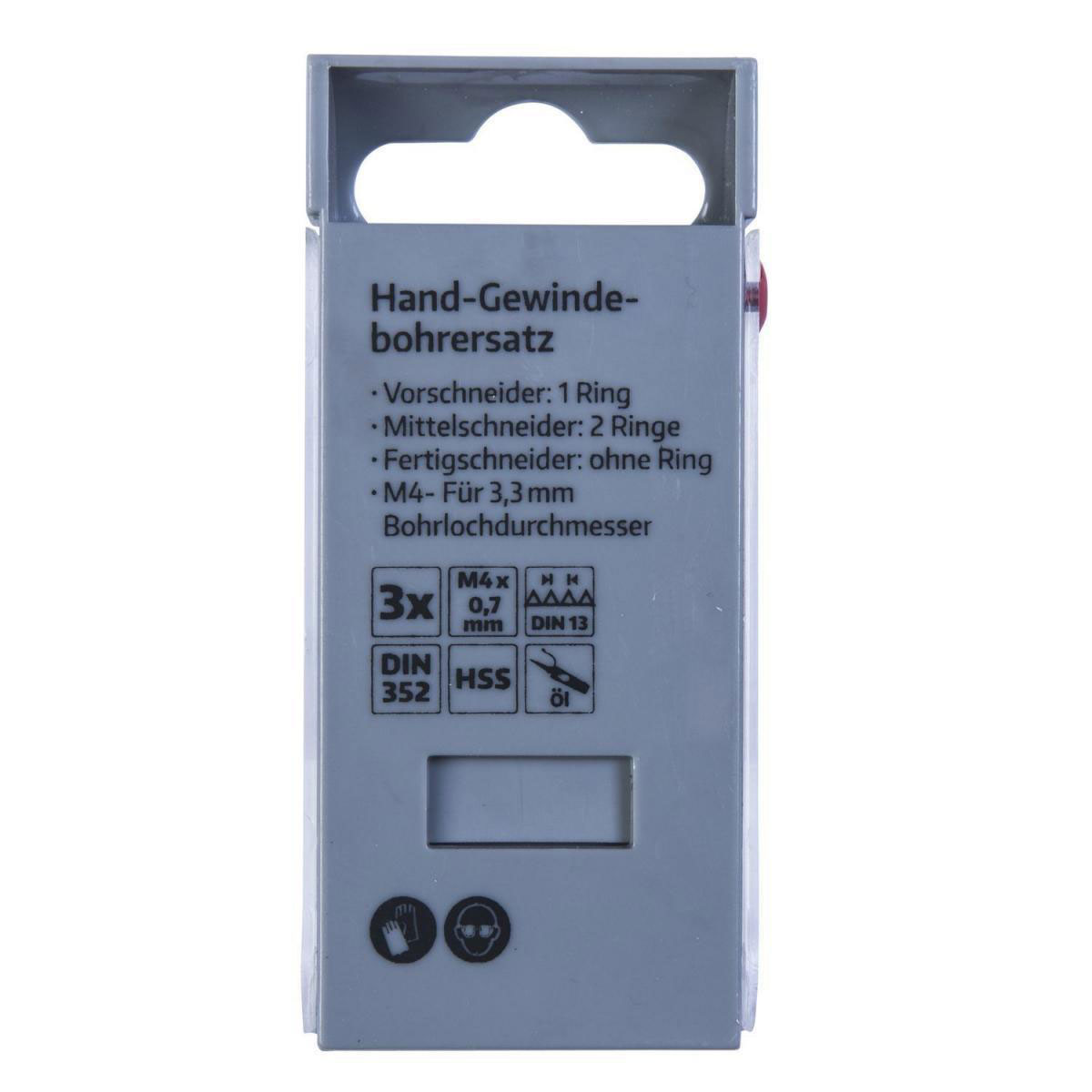Krone Gewindebohrer-Satz HSS M4 3-teilig Bild 3