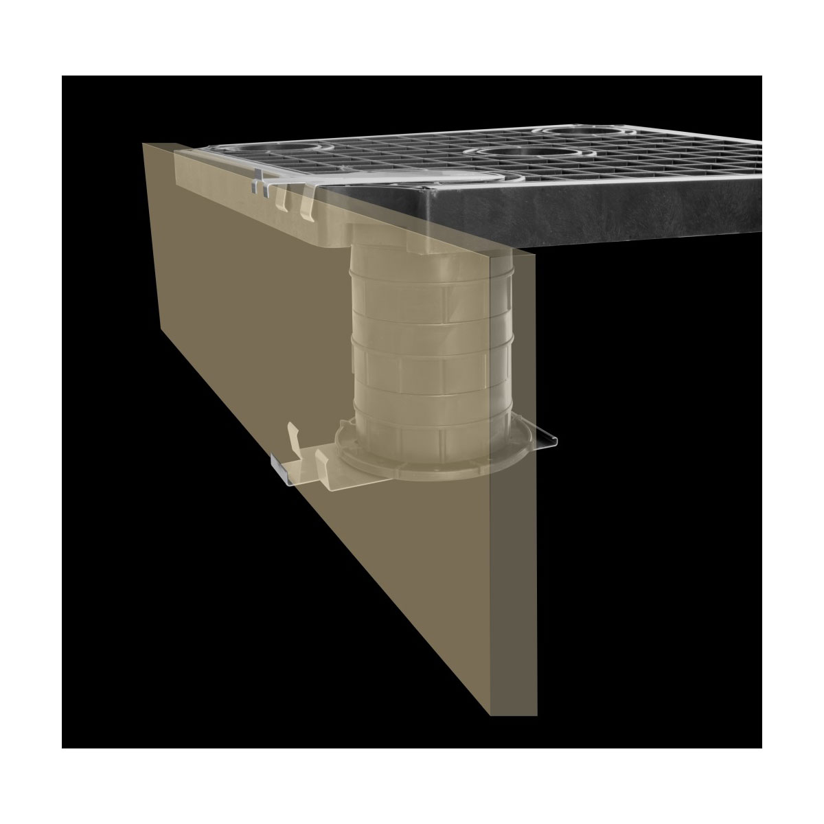 Verkleidungsclip Level up 20 mm Edelstahl unten