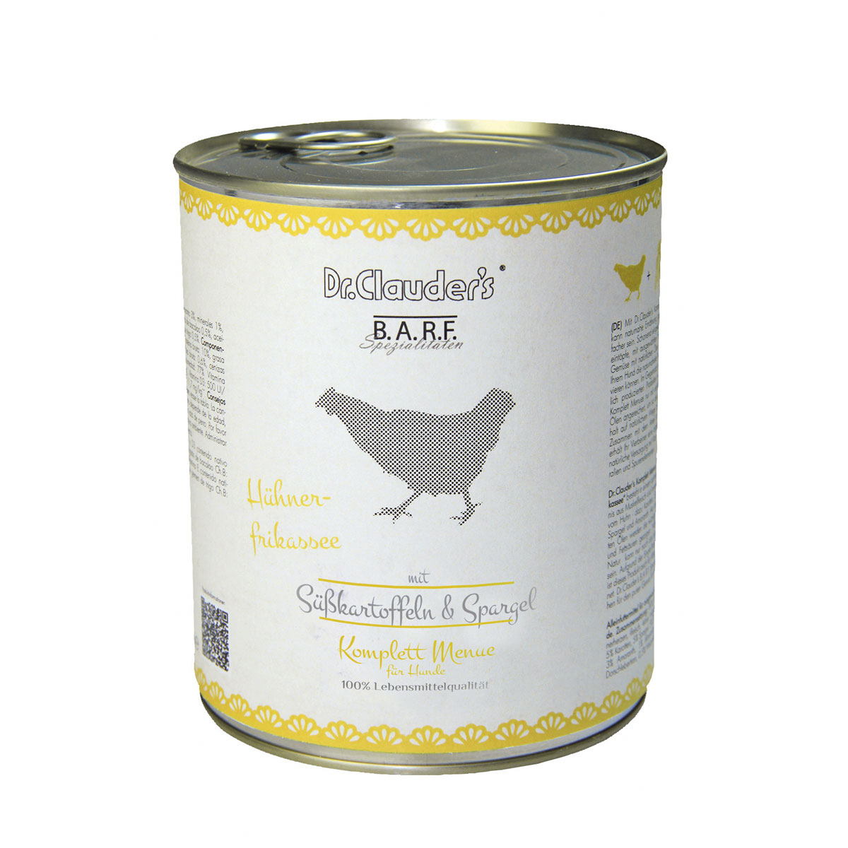 Dr Clauders Komplett Menue Hühnerfrikassee mit Süßkartoffel und Spargel 800 g