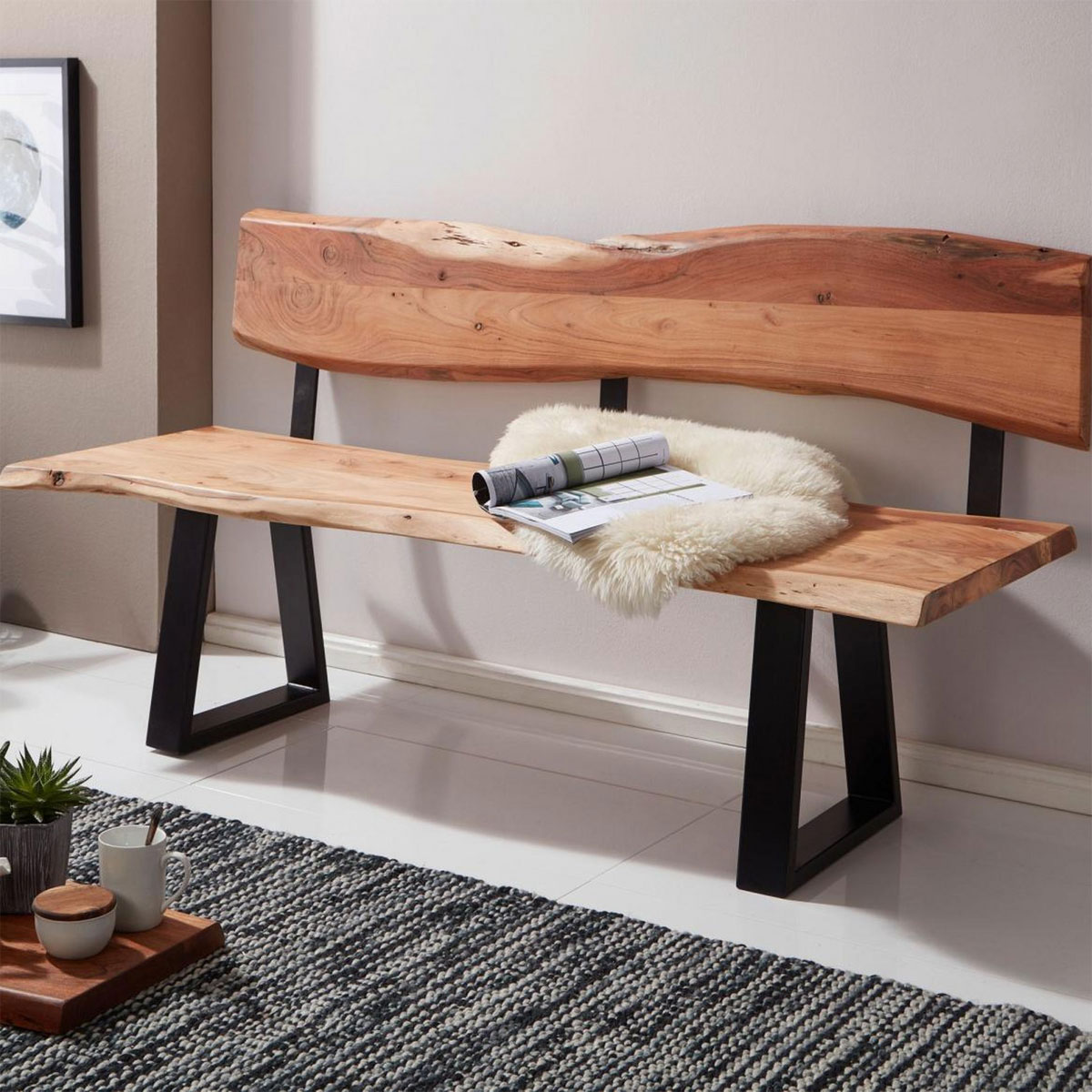 Wohnling Esszimmerbank „Gaya“ 180x83,5x60 cm Bild 4