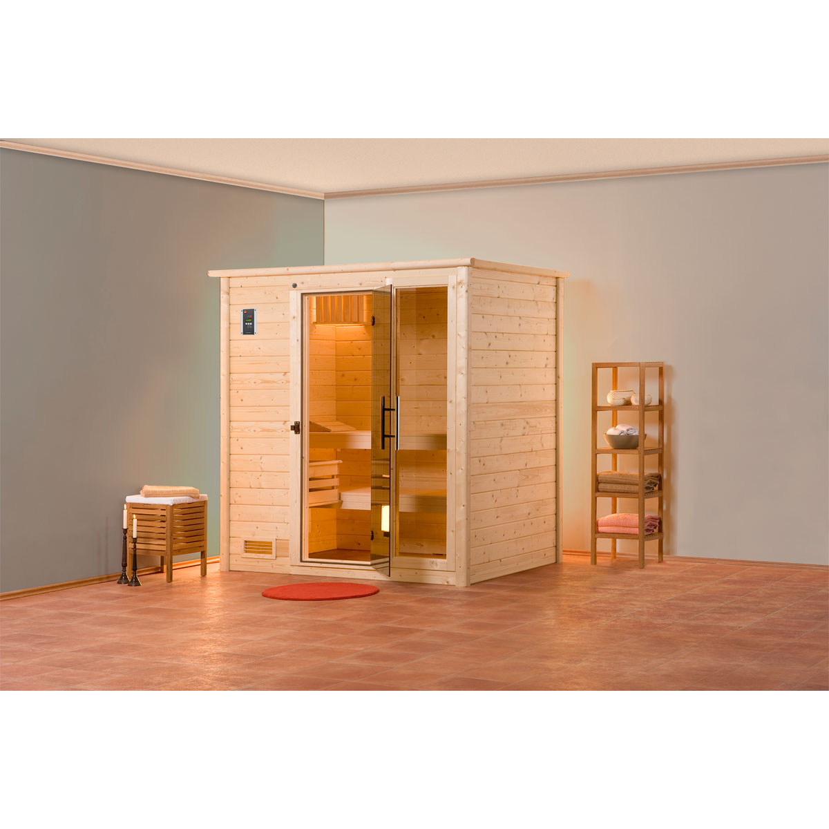 Weka Massivholzsauna „Bergen 1“, GTF Bild 2