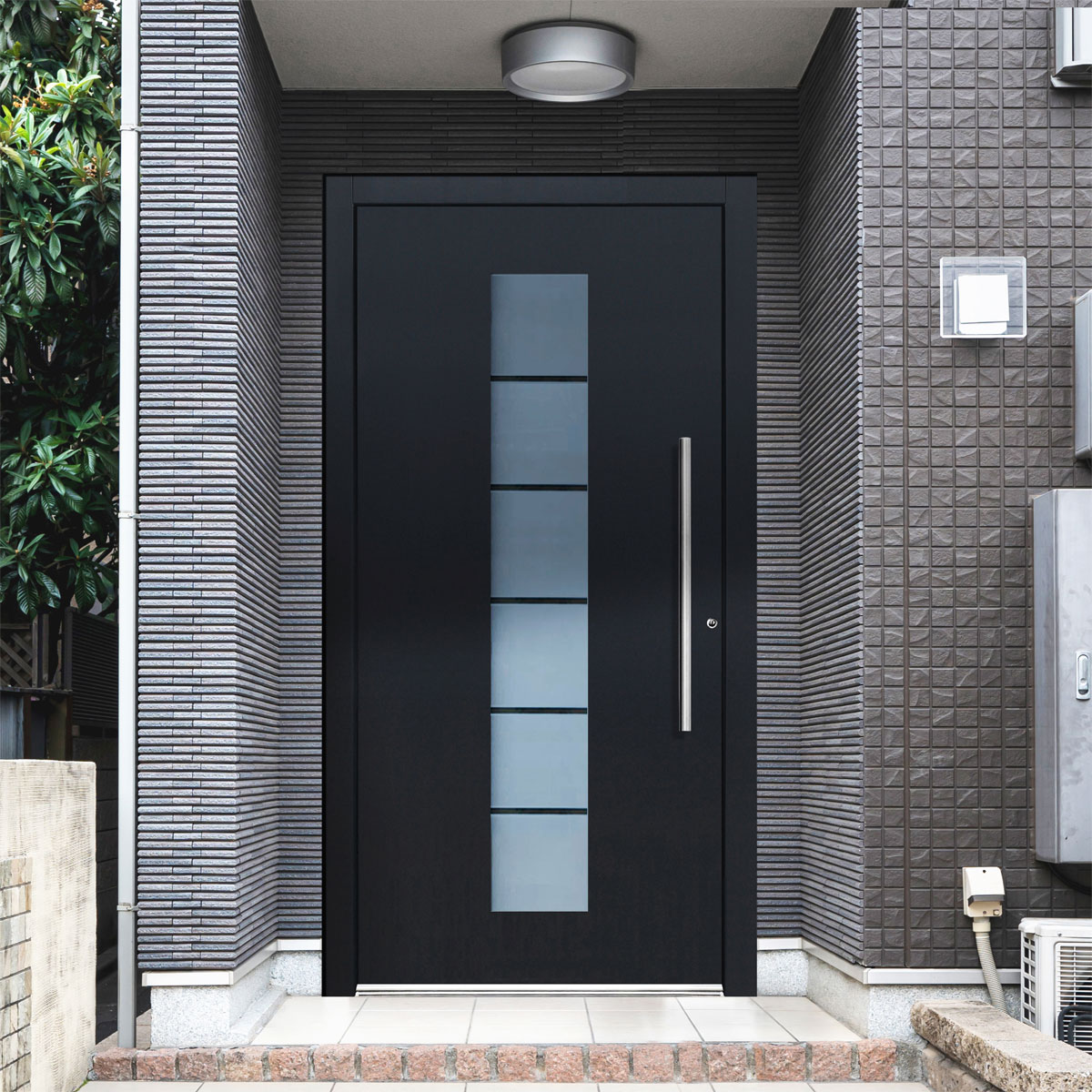 Aluminium-Sicherheitshaustür 108 Lucca anthrazit Anschlag rechts 110 x 210 cm Bild 2