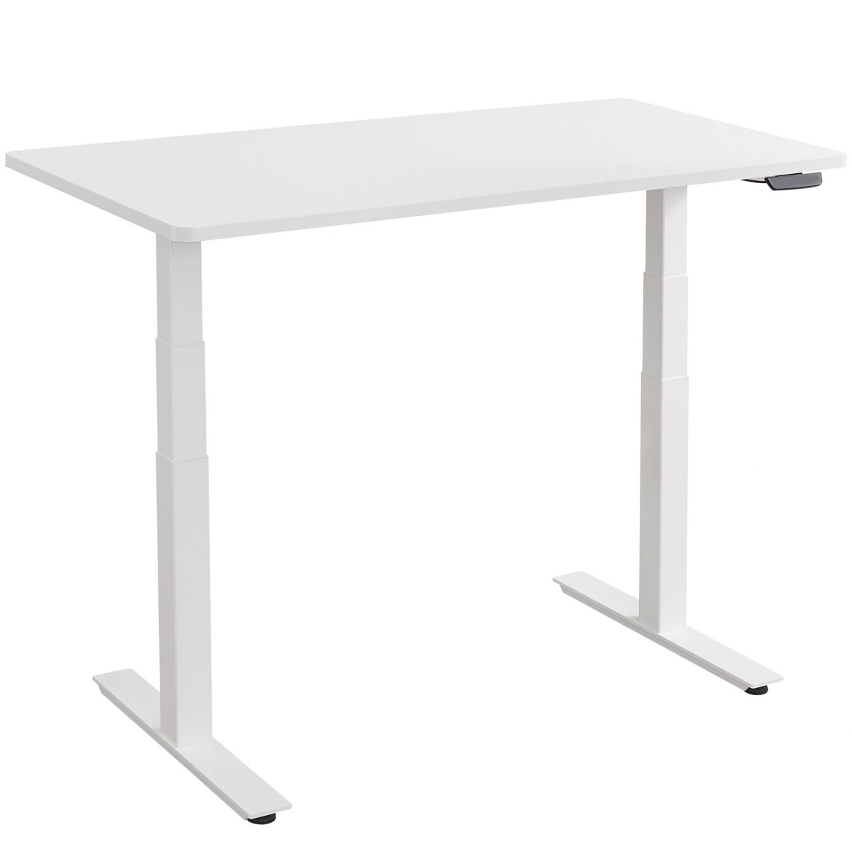 Elektrisch höhenverstellbarer Schreibtisch 120x60 cm, weiß, 62,5-128,5 cm Höhe