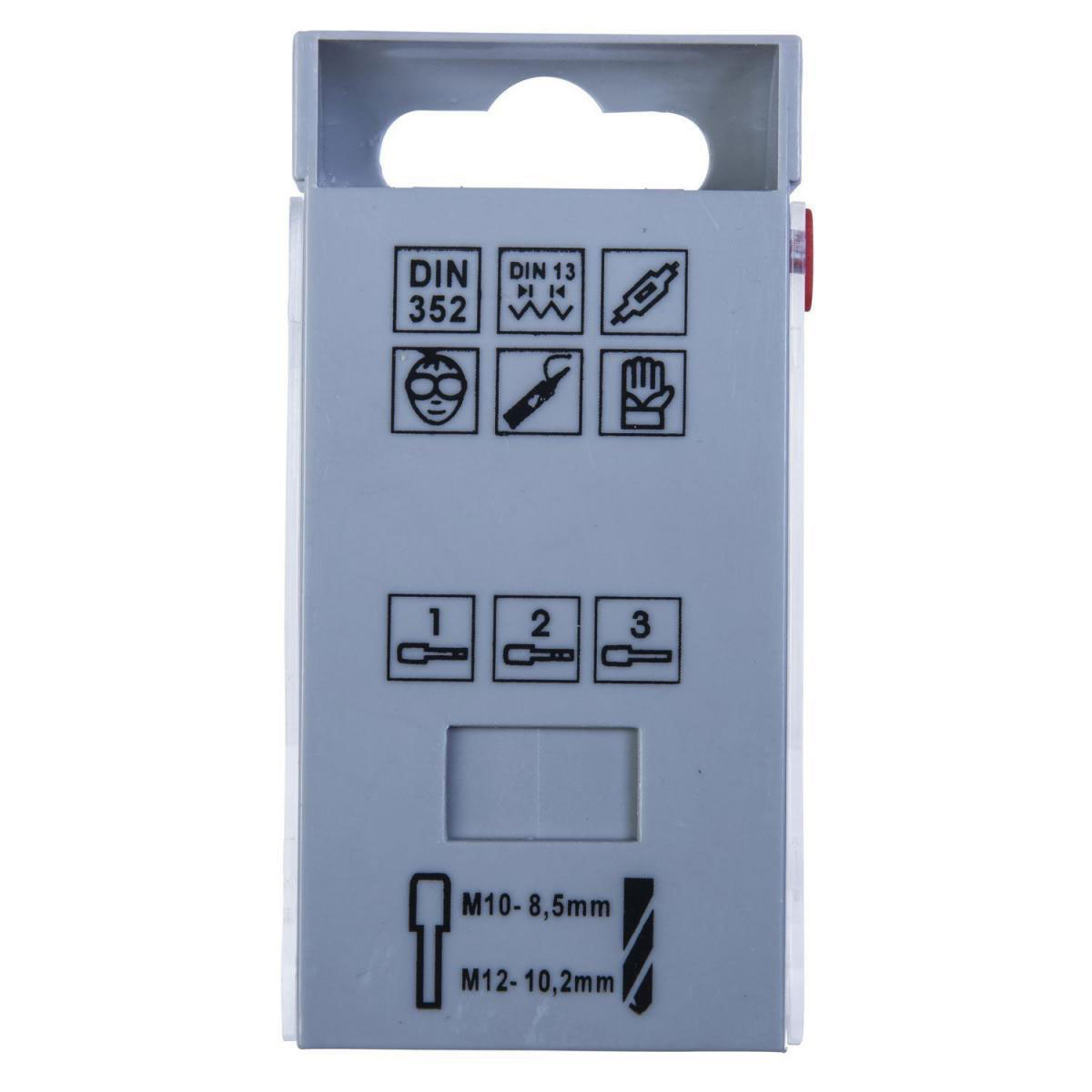 Krone Gewindebohrer-Satz HSS M12 3-teilig Bild 3