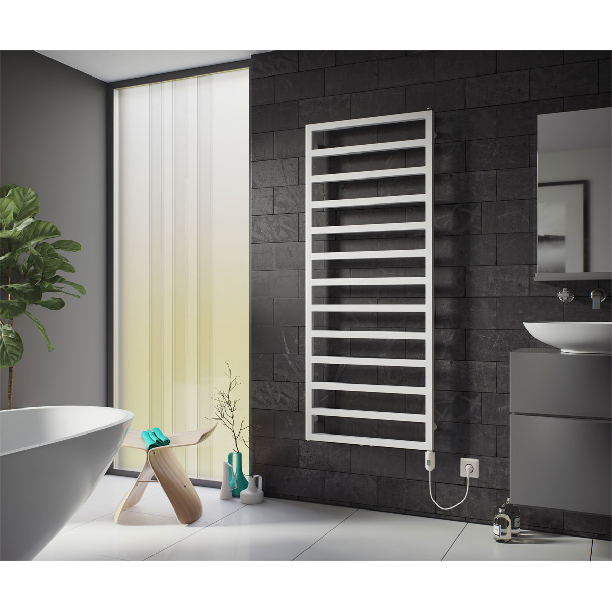 Ximax  Elektrischer Handtuchwärmer Pure 1710 x 600 mm 300 Watt Typ 2 Weiß