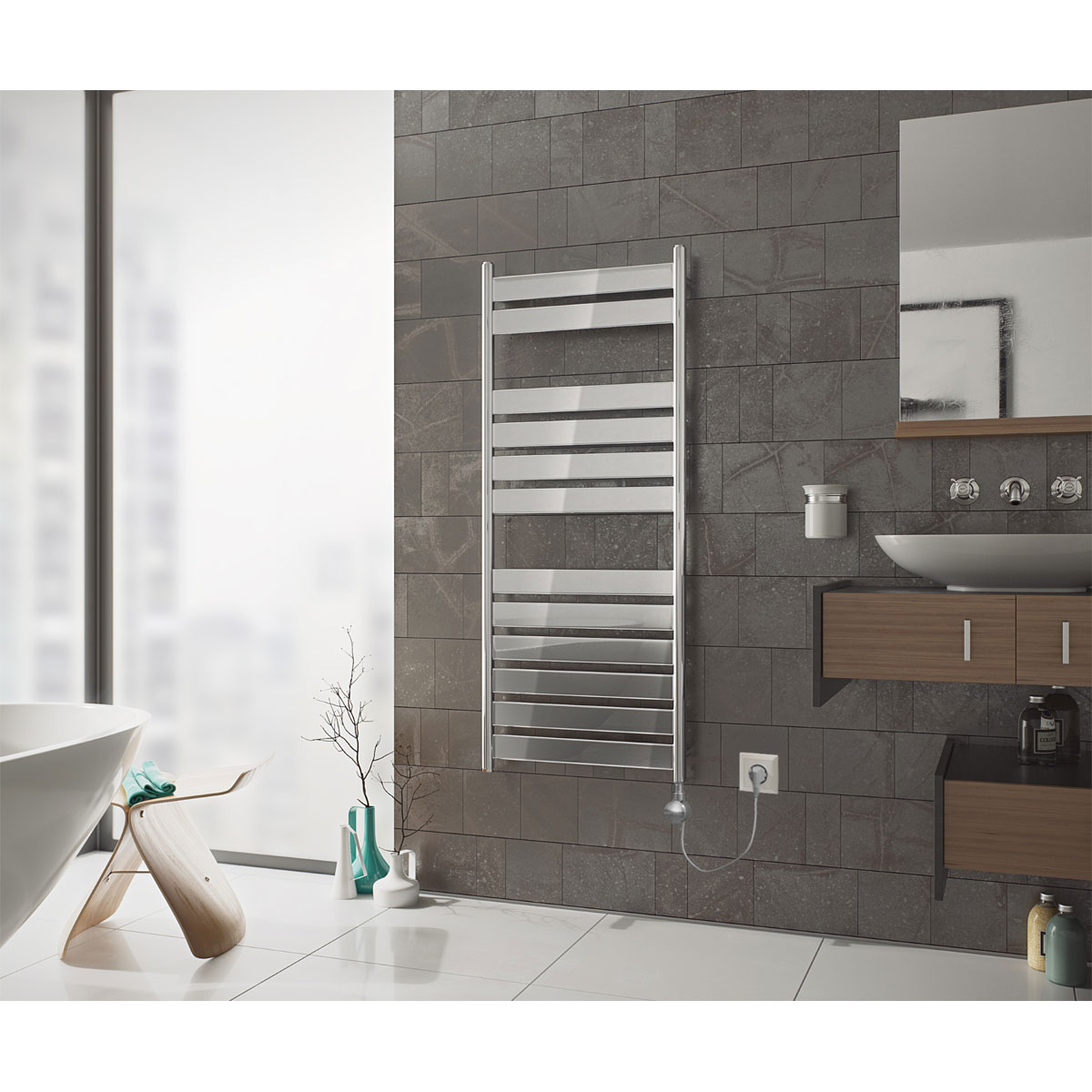 Ximax  Elektrischer Handtuchwärmer C6 800 x 500 mm 300 Watt Typ 5 Chrom