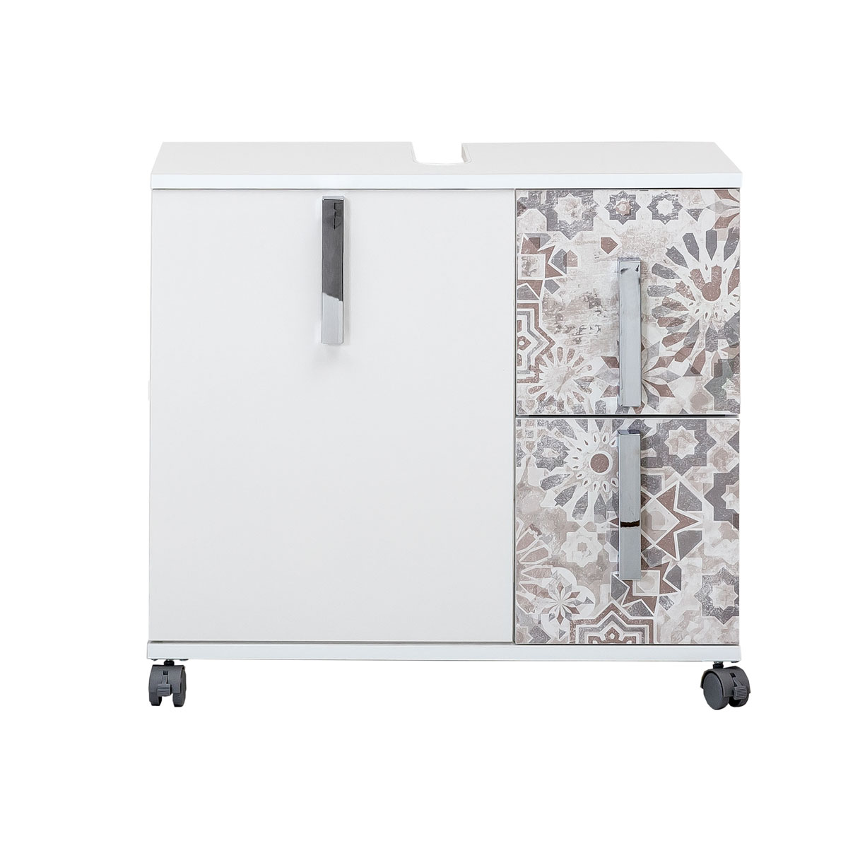 Schildmeyer Waschbeckenunterschrank Luca weiß/grau 65,1 x 60 x 32 cm | weiß  | K000037265