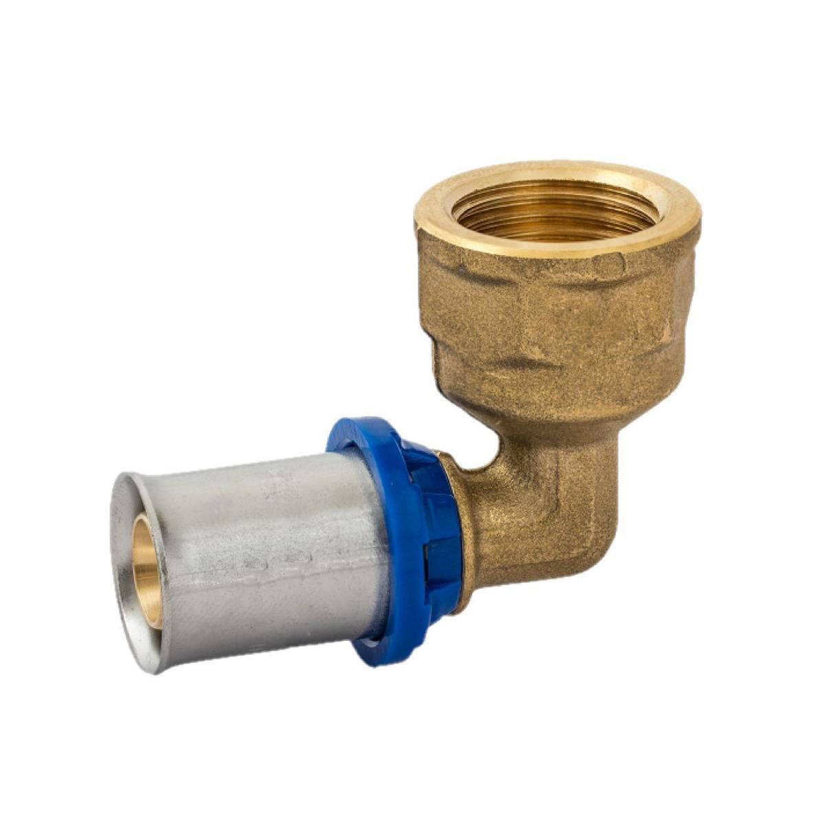 Kirchhoff Übergangswinkel 90 Pressfitting für Mehrschicht-Verbundrohr 20 mmx1/2IG