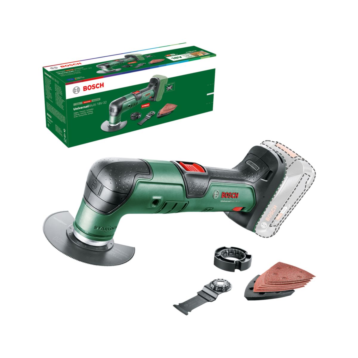 Bosch Akku-Multifunktionswerkzeug UniversalMulti 18V-32 solo