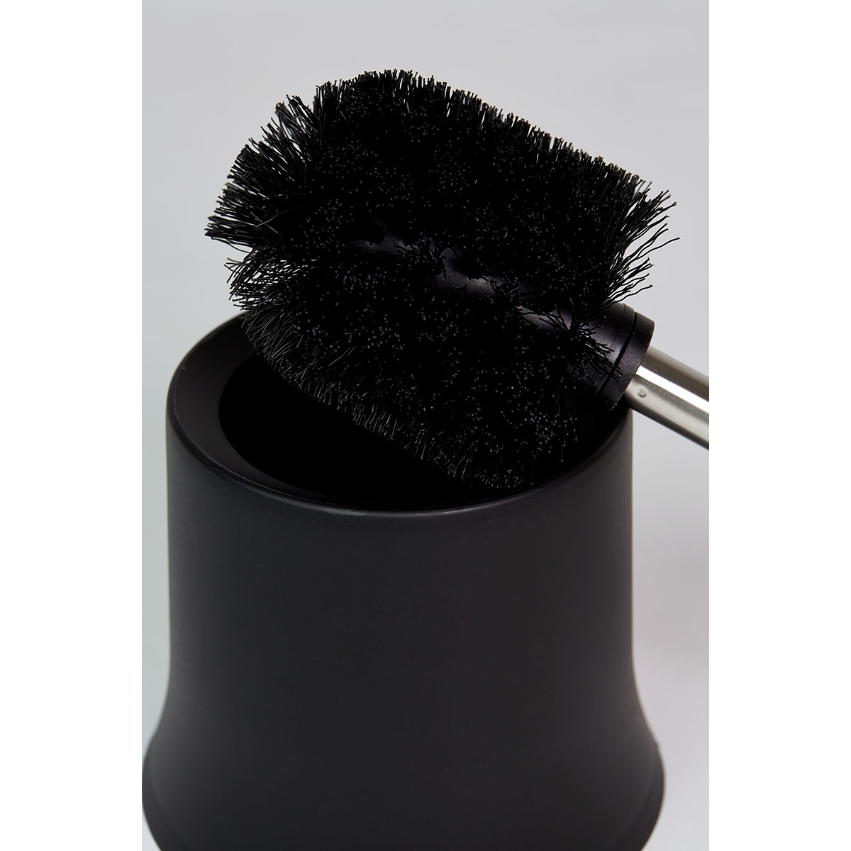 Wenko  WC-Garnitur Basic Schwarz 2er Set inklusive WC-Bürste Bild 5