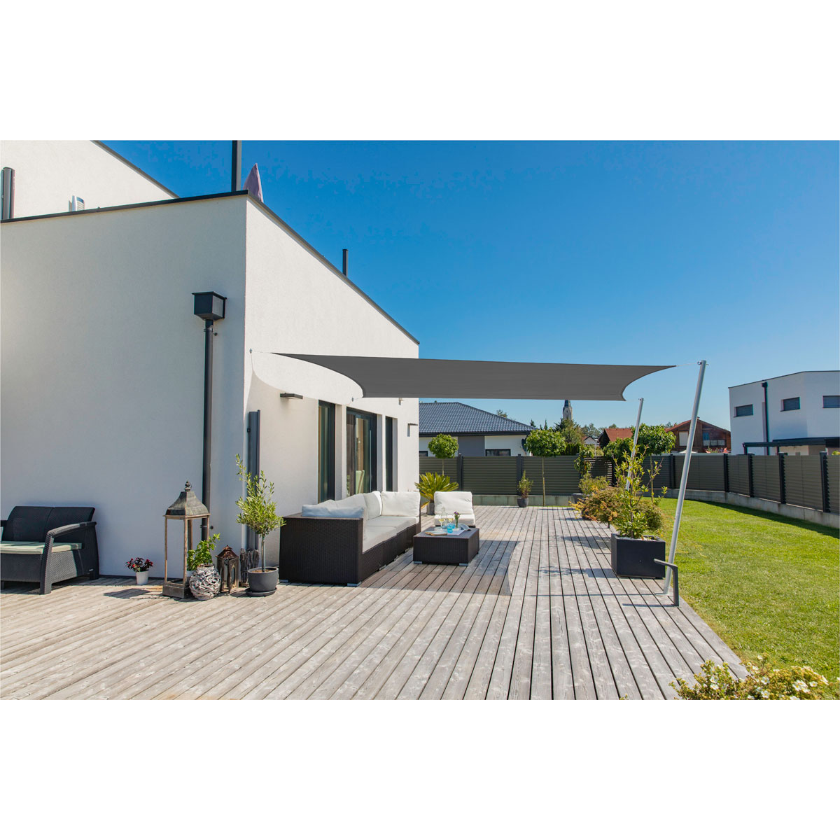 Rechteck-Segel Cannes 3 x 4 m anthrazit Bild 2