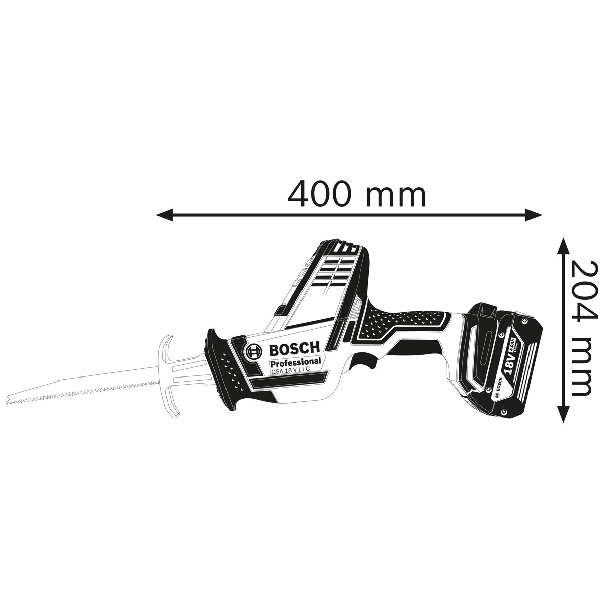 Bosch Professional   Akku-Säbelsäge GSA 18V-LI C solo Bild 3
