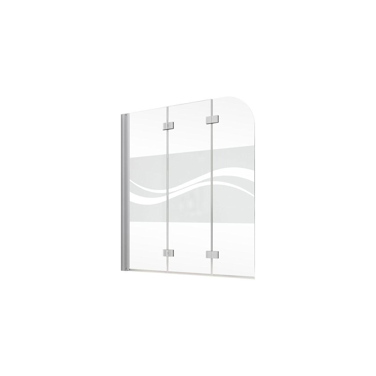 Schulte Badewannenfaltwand Komfort 3 teilig grau Bild 2