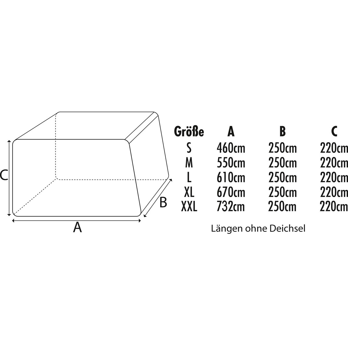Green Yard Wohnwagen Abdeckplane Caravan Cover XXL 730 x 250 x 220 Bild 6