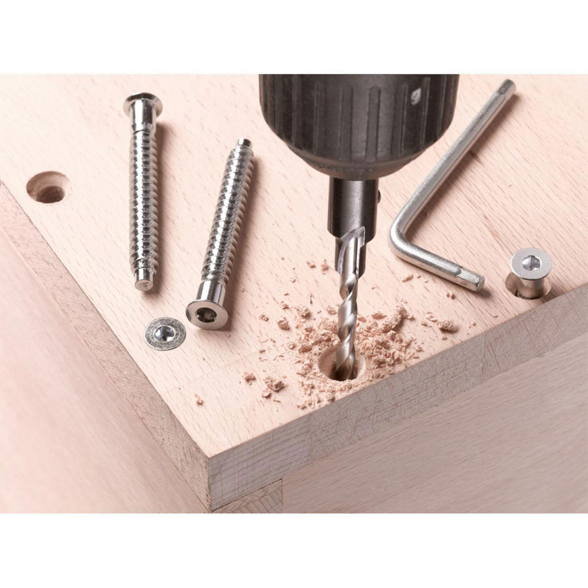 SEAFRONT HSS Bohrer-Set Mit Senker – 1/4 Zoll Sechskantschaft, Größen #6 Bis #12 – Für Holz & Weiche Materialien